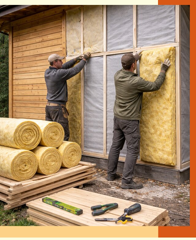 Утепление бани снаружи в Нижнеудинске от 86454 руб. под ключ | ТепломастерНжк