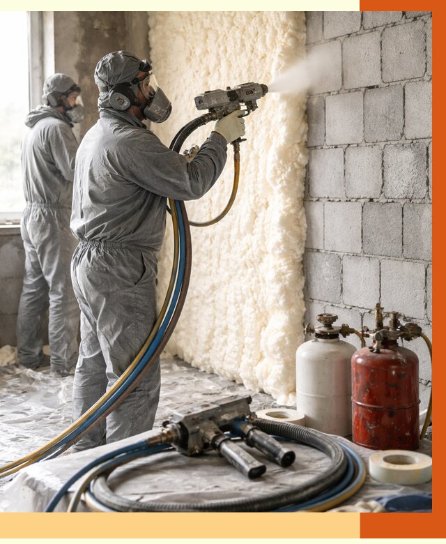 Утепление блочной стены ППУ в Нижнеудинске от 4323 руб./м² — ТепломастерНжк