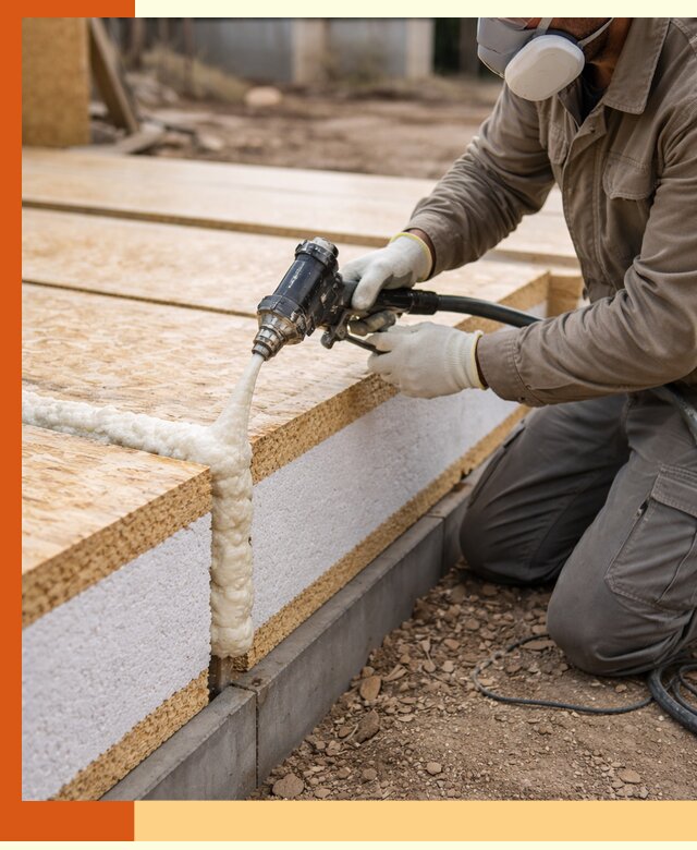 Утепление СИП-панелей пенополиуретаном (ППУ) в Нижнеудинске