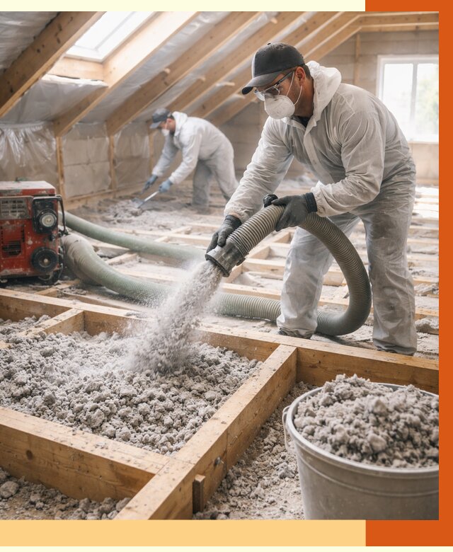 Утепление эковатой в Нижнеудинске от 3000 руб./м2 — монтаж и задувка | ТепломастерНжк