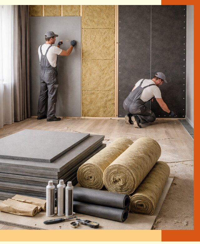 Шумоизоляция дома в Нижнеудинске от 4577 руб/м2 — комплексная звукоизоляция под ключ | ТепломастерНжк