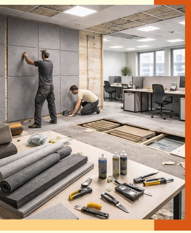 Профессиональная шумоизоляция офиса в Нижнеудинске от 6865 руб. за м2 | ТепломастерНжк