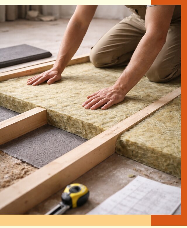 Шумоизоляция пола в Нижнеудинске от 1271 руб./м² — профессиональная звукоизоляция | ТепломастерНжк